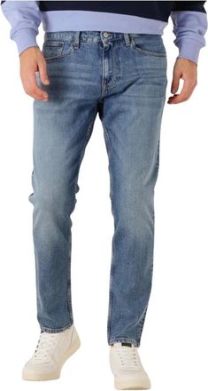 Tommy Jeans Jeans, Heren, Blauw, W34 L34, Katoen, Heren Jeans Austin Slim Tprd Bi 0134 Co