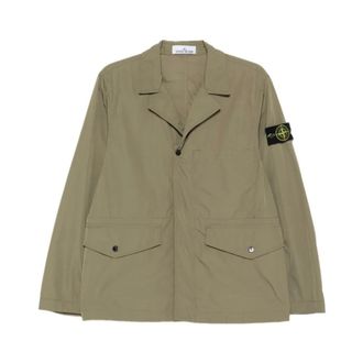 Stone Island Heren, Jassen, Groen, Maat: XL Poliester