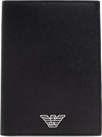 Emporio Armani Bifold Wallet - Heren - Portefeuilles - Zwart - ONE Size - Leer - Accessoires
