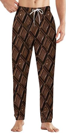 Generic Sweet Chocolate Soft Flannel Pajama Fleece Sleep Pants for Men Lounge Sleepwear PJs