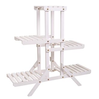 Wanderlust Deco Wanderlust Deco - Estanter&iacute;a Expositor De Madera Blanca 70x27x77