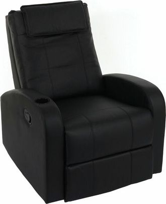 Hhg Hhg - Nunca Usado] Sill&oacute;n Tv Durham, Sill&oacute;n Tv Reclinable, Polipiel, Negro