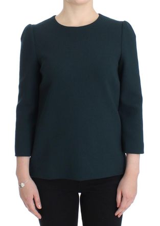 Dolce & Gabbana Groene 3/4 mouwen wollen blouse