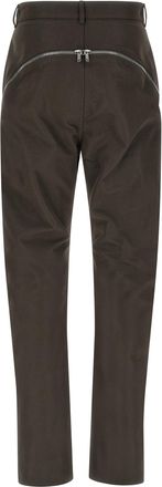 Rick Owens Mens Brown Cotton Casual Pants