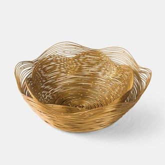 Mela Artisans Gurez Valley Iron Bowl Set in Gold at Nordstrom