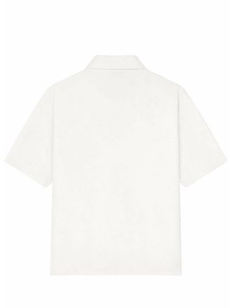 Courr&egrave;ges Logo-Embroidered Oversize Polo Shirt - White