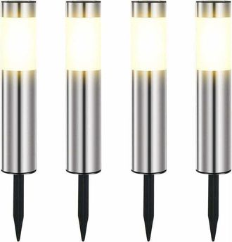 OEM Lampe Solaire Exterieur - 430 Mm X 61 Mm - Ip65 - Eclairage Automatique Cr&eacute;puscule Aube - Jardin Pelouse Patio All&eacute;e - 4 Unidades