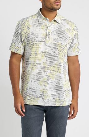 Tommy Bahama Costa Wave Vines Seersucker Stripe IslandZone Polo in Turbulence at Nordstrom, Size Xxx-Large
