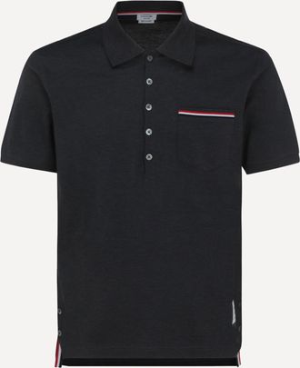 Thom Browne Polo in cotone a maniche corte Man 4
