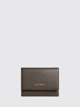 Coccinelle Portafoglio tri-fold Metallic Soft in pelle martellata con patta