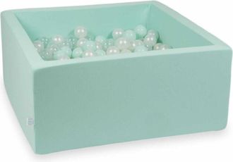 OEM Piscina Menta Seca 90x90x40 Con 400 Bolas: Transparente, Perla, Menta Claro