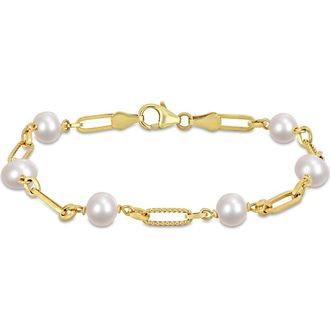 Delmar Pearl Station Bracelet in White at Nordstrom Rack