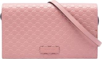 Gucci Pre-owned Vintage Crossbody Bag - Dames - Vintage Schoudertas - Roze - ONE Size - Leer - Vintage
