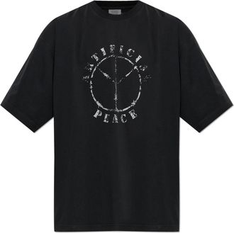 VETEMENTS Bedruikt T-shirt - Heren - T-shirts - Zwart - S - Katoen - Tops
