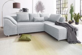 Collection Ab Ecksofa »Sally L-Form« mit und ohne Bettfunktion, inklusive loser Rücken- und Zierkissen