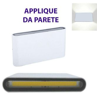Trade Shop Trade Shop Traesio - Trade Shop - Applique Parete Doppio Fascio Led Cob 10w Faretto Esterno Luce Up And Down