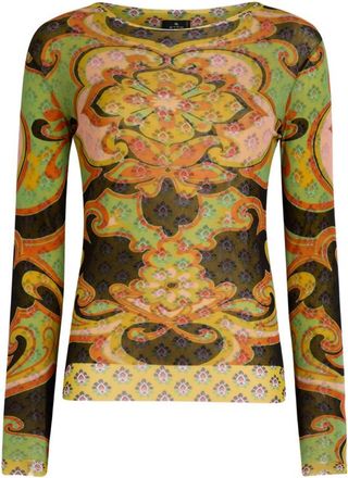 Etro Floral-print Long-sleeve Top