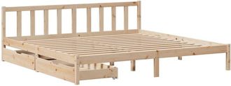 vidaXL Bed Frame without Mattress 200x200 cm Solid Wood Pine Vidaxl
