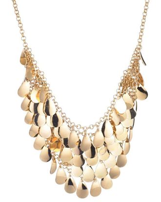 Adornia Adornia Plated Droplet Bib Necklace
