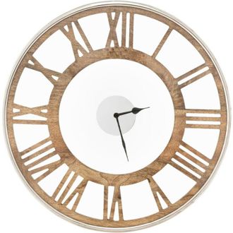 Costway Costway - Orologio da Parete 51 cm, Orologio Silenzioso con Numeri Romani, Copertura in Vetro, Orologio Moderno Decorativo per Soggiorno Camera da