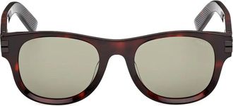 Ermenegildo Zegna Occhiali da sole EZ0268 con effetto tartarugato - Rosso