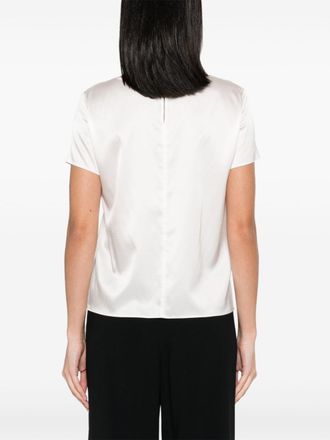 Emporio Armani Stretch-Silk T-Shirt - White