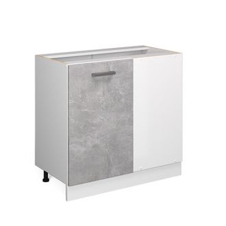 Vicco Mueble Esquinero Universal R-line, Hormig&oacute;n, 86 Cm Con Puerta, Sin Encimera