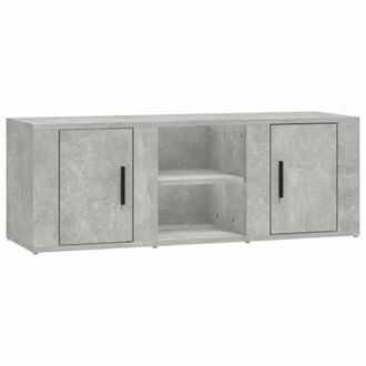vidaXL Vidaxl - Mueble De Tv Madera Contrachapada Gris Hormig&oacute;n 100x31,5x35 Cm