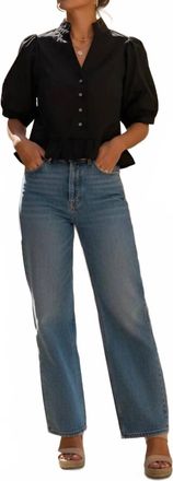 Entro Womens Wide Leg Jeans In Black