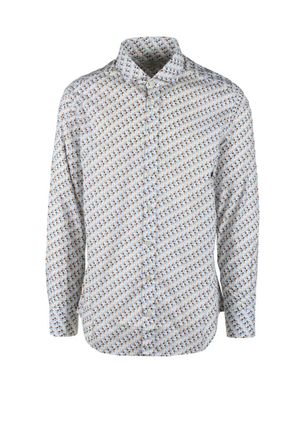 Mariano Napoli Multicolor Geometric Cotton Shirt