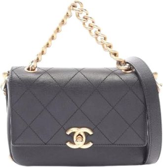 Chanel Pre-owned Matelasse 2way Leren Schoudertas - Dames - Vintage Handtas - Blauw - ONE Size - Leer - Vintage