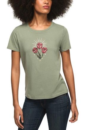 Lucky Brand Flower Bunch Cotton Graphic T-Shirt in Chinois Green at Nordstrom, Size X-Small