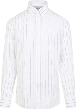Brunello Cucinelli Camicia a righe - Bianco