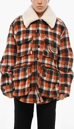 Dsquared2 Utility Jacket AMERICANA FIELD in Check with Fleece Lining Dsquared2