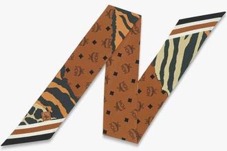 MCM Animalier Petite Silk Scarf in Cognac at Nordstrom