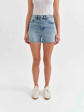 Daze Womens Bottom Line High Rise Vintage Short In Denim