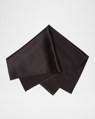 Stefano Ricci Men & apos;s Crystal-Embellished Silk Pocket Square