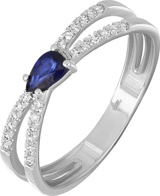 Bony Levy El Mar 18K Gold Gemstone & Diamond Stackable Ring in 18K White Gold Sapphire at Nordstrom Rack, Size 5.5