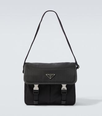 Prada Re-Nylon leather-trimmed shoulder bag
