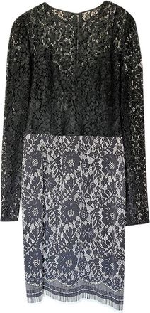 Dolce & Gabbana black & white lace longsleeve dress Size S