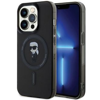 OEM Karl Lagerfeld Klhmp15xhfcknok Iphone 15 Pro Max 6.7 Negro/negro Carcasa R&iacute;gida Iml Ikonik Magsafe