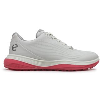 Ecco Ecco Golf LT1 Leather Womens Low Top Trainers - White Bubblegum - Size:UK 5-5.5
