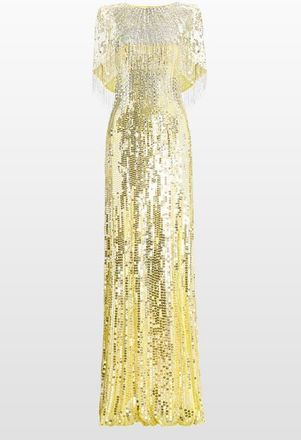 Jenny Packham Blake Sequin-Embellished Maxi Dress in Sea Horse at Nordstrom, Size 20 Uk