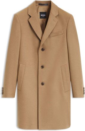 BOSS Slim-fit formal wool coat with cashmere