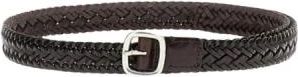 Hereu Gevlochten leren riem - Dames - Riemen - Bruin - 80 CM - Leer - Accessoires