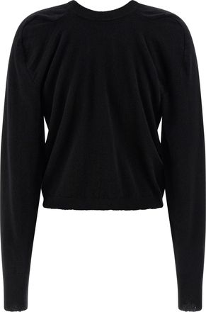 Maison Margiela Womens Black Virgin Wool Cardigan Clothing