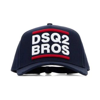 Dsquared2 Cotton Baseball Cap - Heren - Petten - Blauw - ONE Size - Katoen - Accessoires