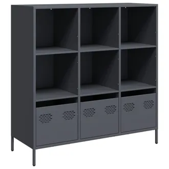 vidaXL Credenza Antracite 101,5x39x103,5 Cm Acciaio - Vidaxl