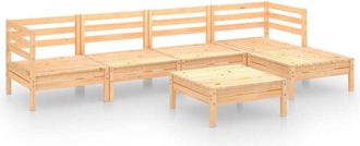 vidaXL 6 Piece Garden Lounge Set Solid Pinewood vidaXL