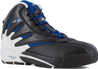Reebok Mens Work High Top Shoe In Black/blue/white
